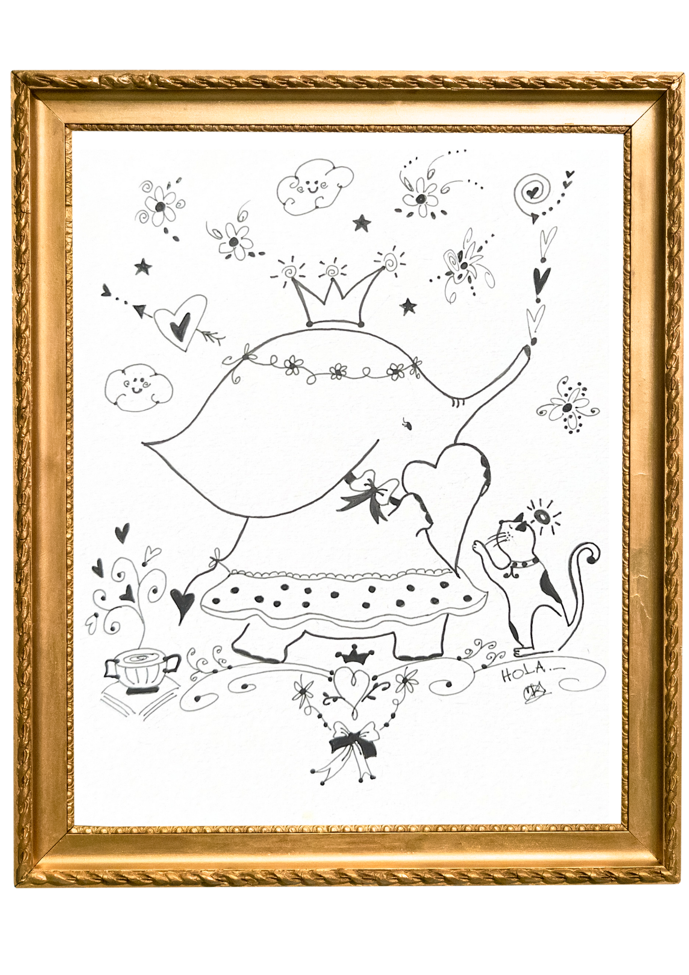 Ilustración Elefante Coquette