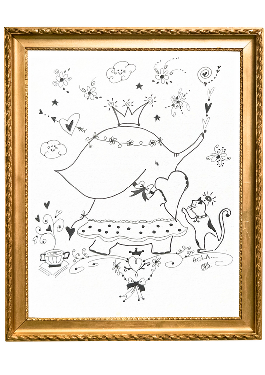 Ilustración Elefante Coquette - Hola Hola Hola